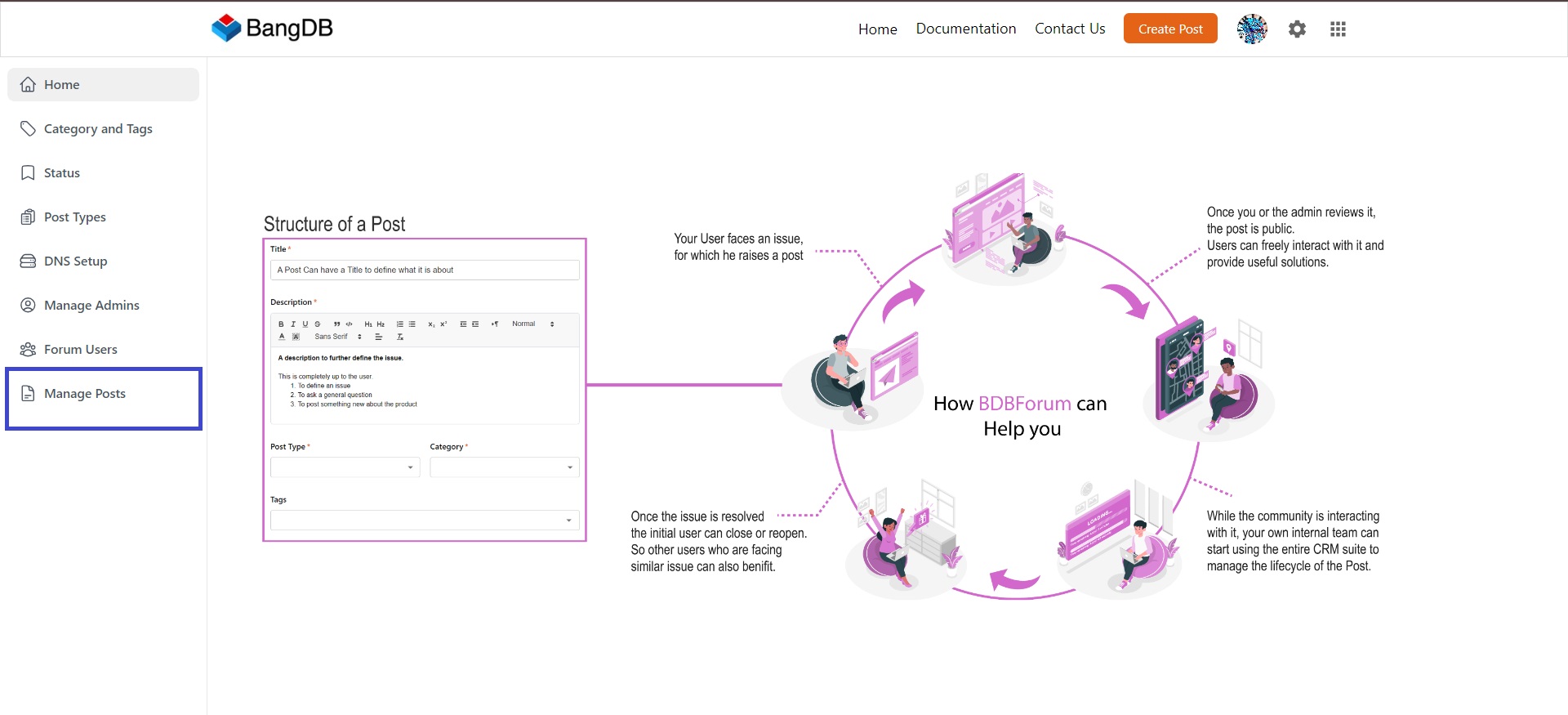 Click on crm settings - BangDB