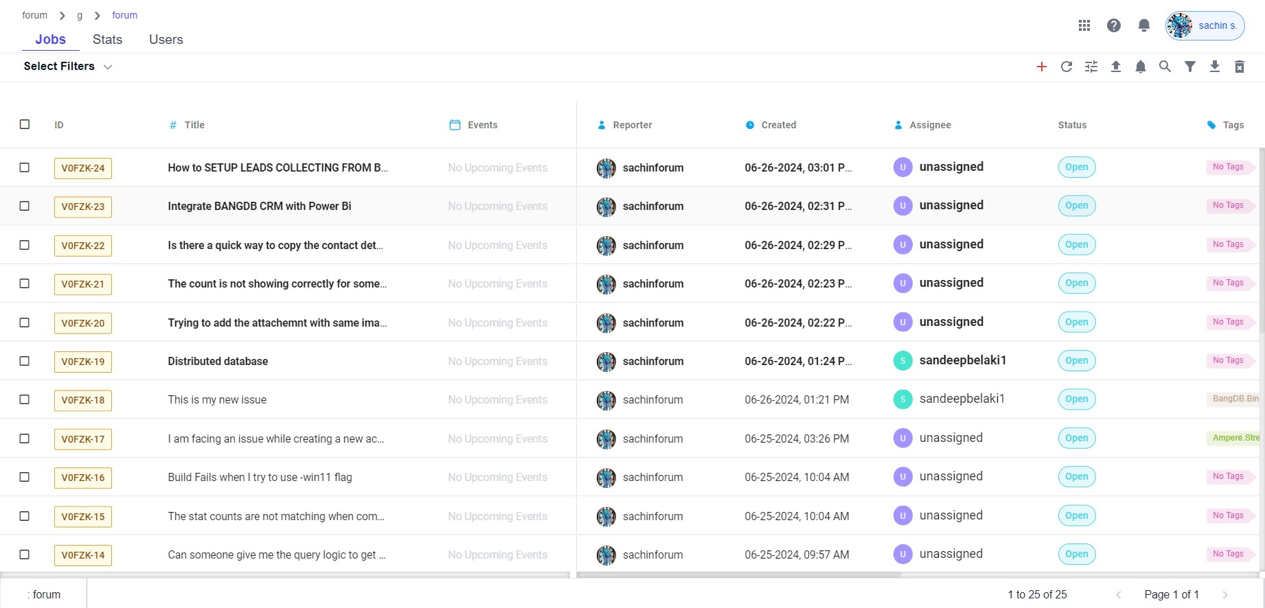 Click on crm settings - BangDB