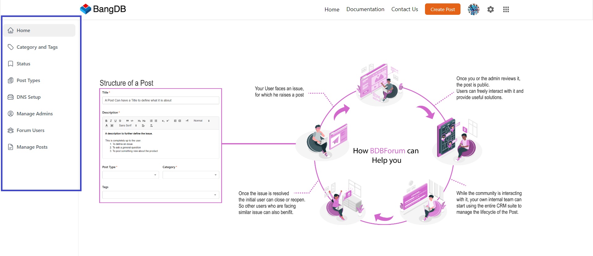 Click on crm settings - BangDB