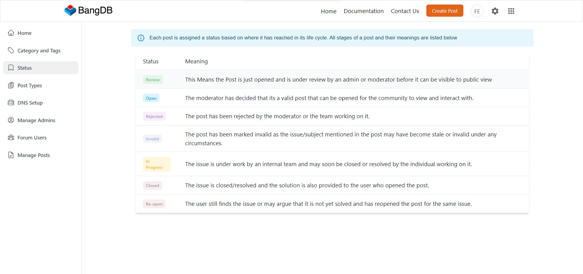 Setup status - BangDB Forum