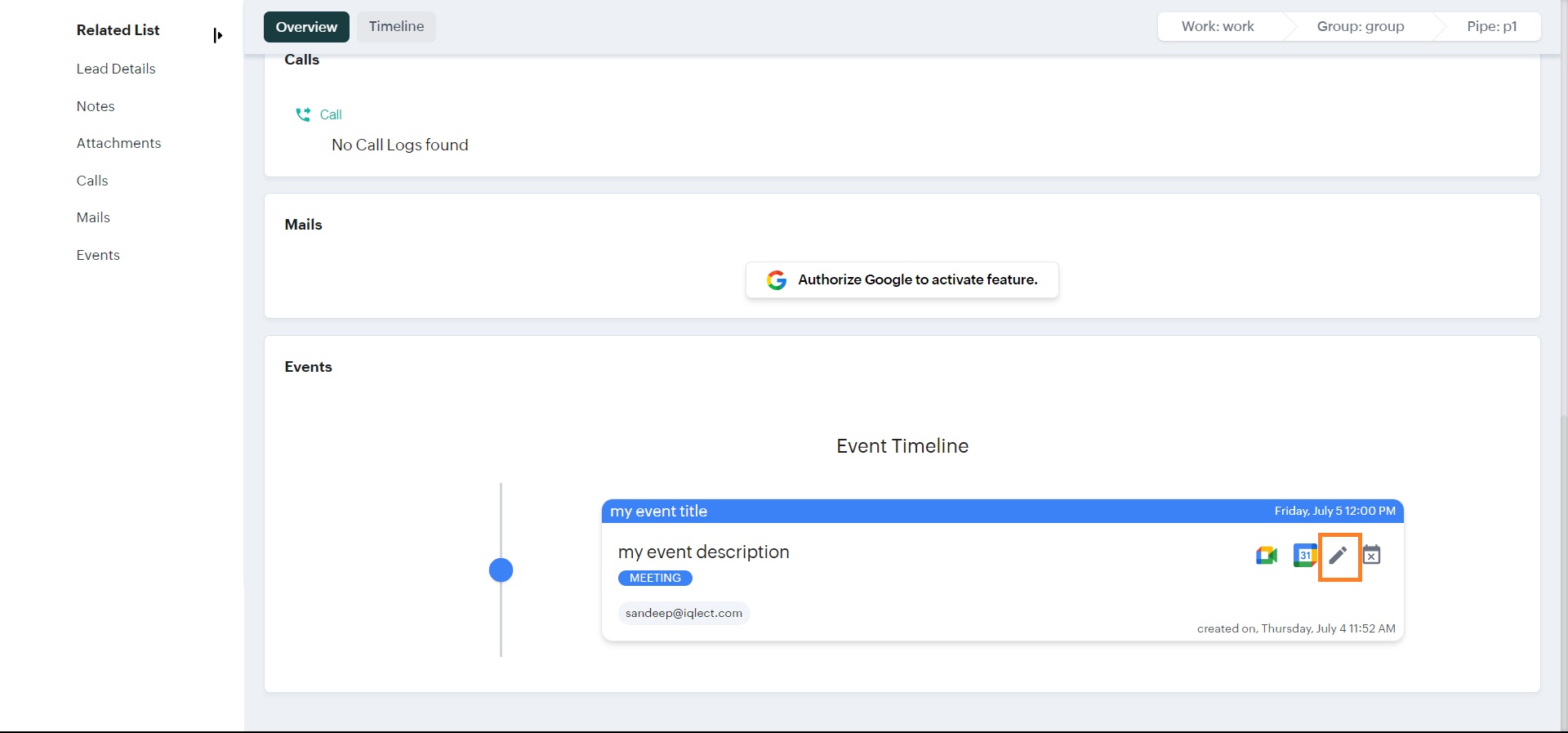 Click on crm settings - BangDB