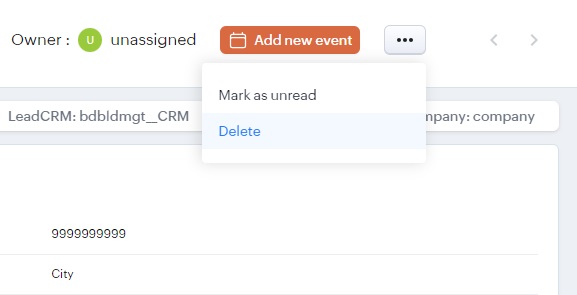 Click on crm settings - BangDB