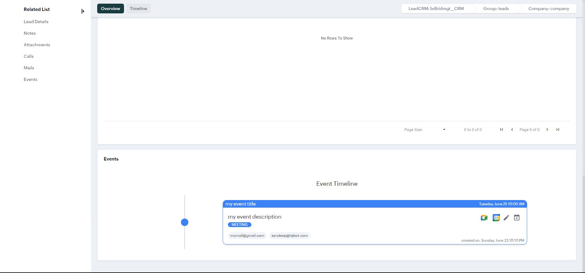 Click on crm settings - BangDB