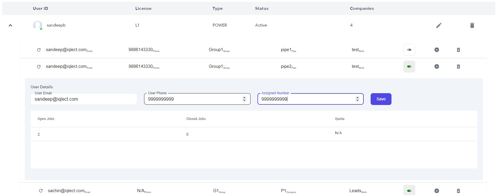 Click on crm settings - BangDB